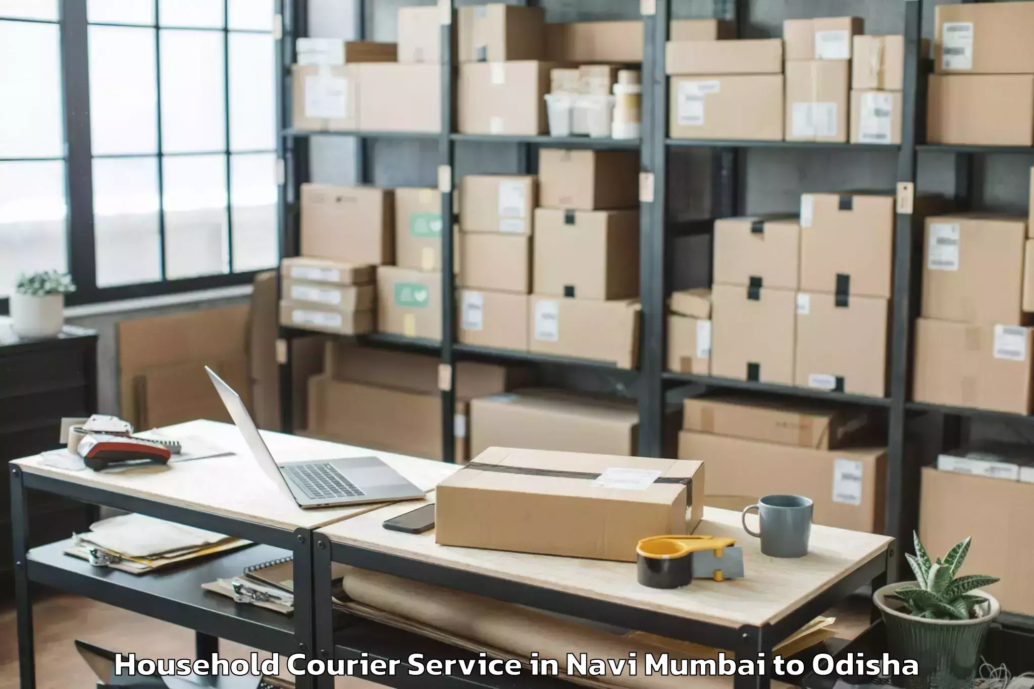 Efficient Navi Mumbai to Banaharapali Household Courier